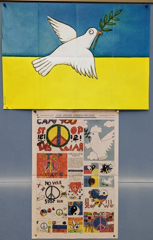 Schülerarbeiten zum Thema Frieden für die Ukraine